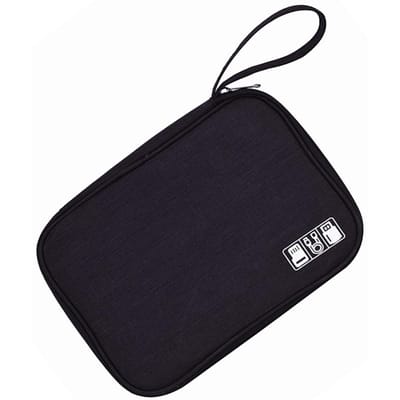 Kabel Opbergtas Multifunctionele Digitale Kabel Organizer Powerbank Oortelefoon Opbergkoffer Zwart black