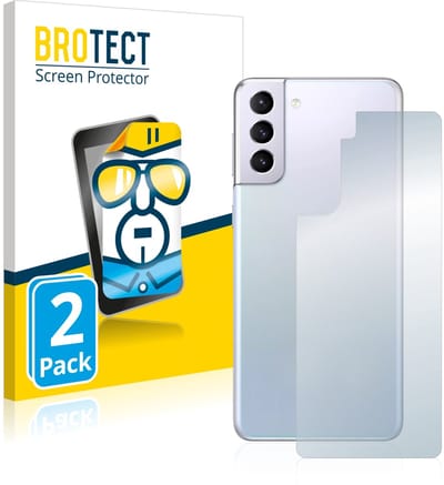 BROTECT - Screenprotector voor Samsung Galaxy S21 Plus 5G (Achterkant) - Folie Beschermfolie transparant 2 Stuks