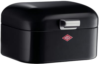 WESCO Mini Grandy Broodtrommel | 2 Liter - Maat S | Metaal - Zwart | Brooddoos