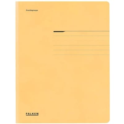 FALKEN verzamelmap, A4, flappen, manillakarton, geel