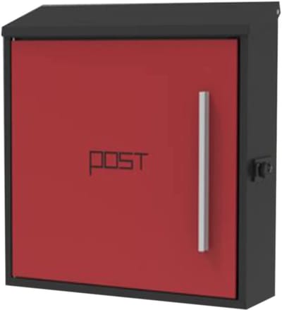 Decoratieve Brievenbus - Post Opvangbak - Buiten Ontvangen - 304 Roestvrij Staal - 36.5x9.6x37cm - Wijnrood Wachtwoord
