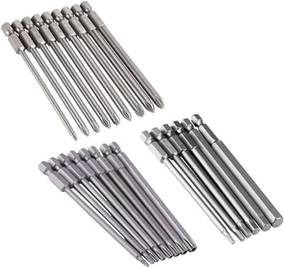 23-delige Magnetische Schroevendraaier Bits Set met 8 T8-T40 Torx Bits en 6 H2.5-H8 Hex Bits, Perfect voor Klussen en Reparaties