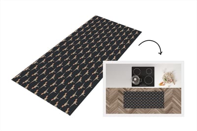 Keukenloper - Loper keuken - Jongens - Patroon - Dinosaurussen - 120x50 cm - Keukenloper vinyl