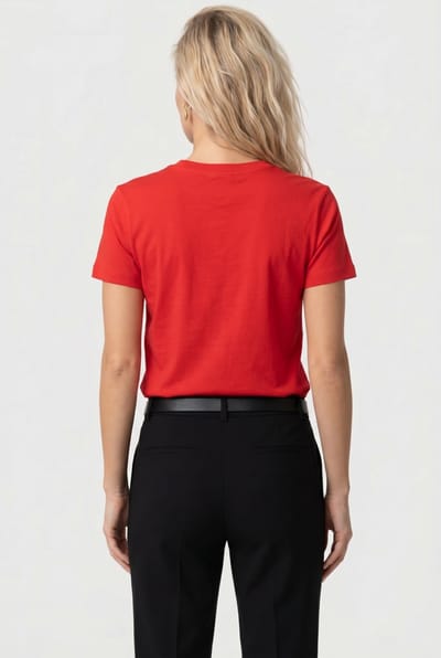 Calvin Klein Logo 2 Pack Tee Adrenaline Rush/brilliant White Größe: XS | Hemden Outlet | Damen | Weiß