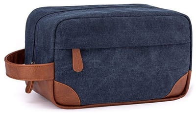 Toilettas voor heren - Toilettas - Reistas - Grote opbergcapaciteit - Waterdicht ontwerp - Canvas materiaal - blauw