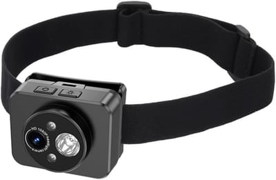 1080P voorkantcamera, 45° verstelbare actiecamera, draagbaar met LED-lamp voor buitensporten.