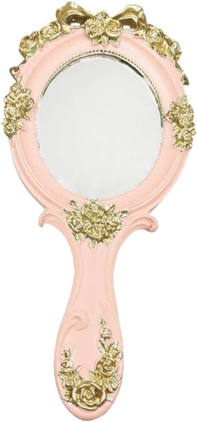 Handspiegel - Make-up spiegel - Make-up bijwerken - Hoge resolutie spiegel - 255 x 115 cm - Roze