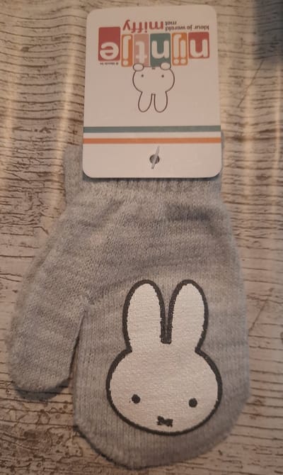 Nijntje handschoenen - grijs - 12 cm