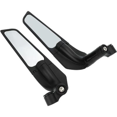 2 stuks Motorfiets Vleugelspiegel Verstelbare Stuur Achteruitkijkspiegel Vervanging voor S1000RR 2015?2021 white