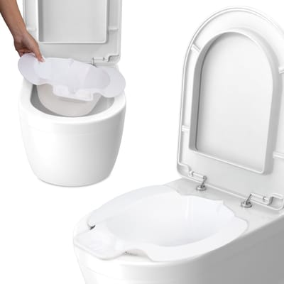 Mobiclinic Hana - Bidet voor wc - Kan op het toilet worden bevestigd - Draagbare bidet - Voor thuis- en klinisch gebruik - Tot 4 liter - Stabiel - Kunststof - Wit