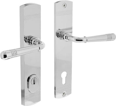 Intersteel Achterdeurbeslag Helena 239x50mm kruk/kruk profielcilindergat 92mm met kerntrekbeveiliging chroom