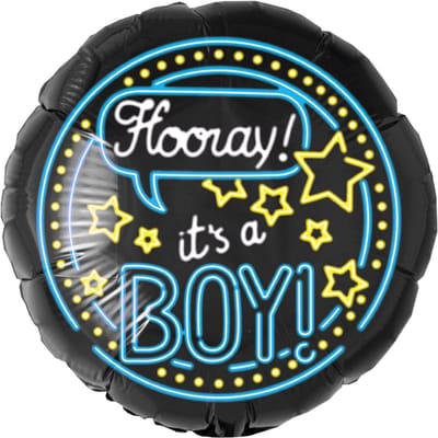 Folieballon - It's a boy - Neon -46cm - Zonder vulling