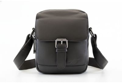 Fana Bags Heren Schoudertas Echt Leer Zwart - Kleine Leren Crossbodytas - Leren Herentas - Cadeau Mannen
