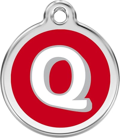 Red Dingo Hondenpenning 20 mm letter Q
