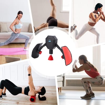 Dijbeen Trainer - Bekkenbodem Trainer - Lichaam Vormgeven - Verstelbare Weerstand - 26x23 cm - Zwart