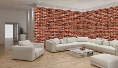 Fotobehang Vlies Stenen | Rood | GROOT 624x219cm