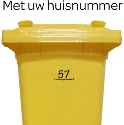 Klikosticker - met uw huisnummer - zwart - weerbestendig - brievenbussticker - containersticker - 9 cm x 14 cm