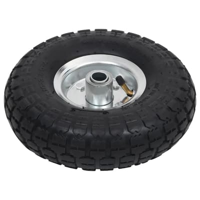 vidaXL - Steekwagenwielen - 4,10/3,50-4 - (260x83) - rubber - 2 - st