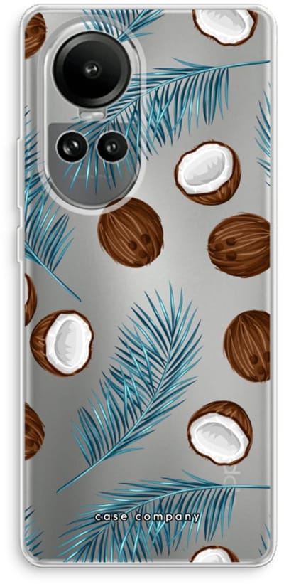 Case Company® - Hoesje geschikt voor Oppo Reno 10 hoesje - Kokosnoot - Soft Cover Telefoonhoesje - Bescherming aan alle Kanten en Schermrand