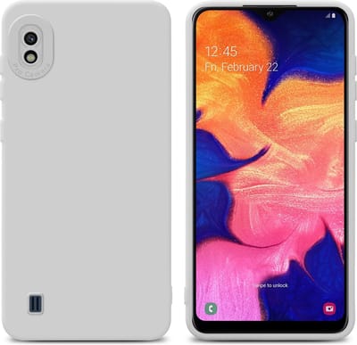 Cadorabo Hoesje geschikt voor Samsung Galaxy A10 in FLUID WIT - Beschermhoes gemaakt van flexibel TPU silicone Cover Fluid Case