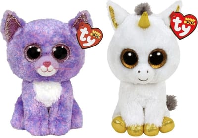 Ty - Knuffel - Beanie Buddy - Cassidy Cat & Pegasus Unicorn