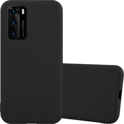 Cadorabo Hoesje geschikt voor Huawei P40 in CANDY ZWART - Beschermhoes gemaakt van flexibel TPU silicone Case Cover