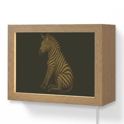 Wandlamp 20x15 cm - Oplaadbaar - Zebra - Strepen - Goud - Wandlampen binnen woonkamer - Slaapkamer lamp met kabel - Decoratieve nachtlamp - Vloerlamp snoer
