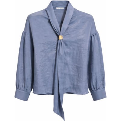 V-hals Blouse met Strikdetail