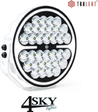 Nova 9 inch witte Led verstraler met positielicht en LED Flitser volledig gekeurd voor toelating openbare weg.