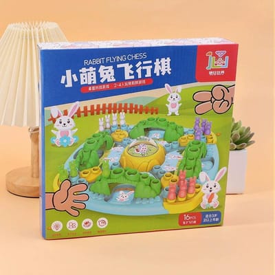 Konijnenval Avontuur Bordspel Familie Interactief Strategie Speelgoed voor 4 Spelers Educatief Hersenen Ontwikkeling Plezier blue