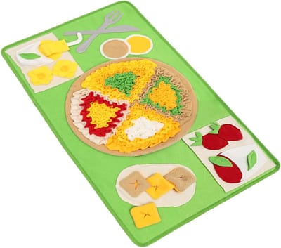 Honden Snuffelmat - Voedingsspel - Mentale Stimulatie - Niet-slipbasis - 70x40cm - Veelkleurig