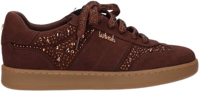 La Strada Sneaker Met Steentjes Bruin Textiel - Damesschoenen - Maat - 38