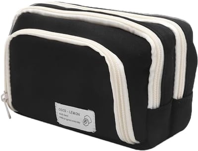 Dailygoods- Pennenetui grote capaciteit - Multifunctioneel - Organizer - Schoolbenodigdheden - Kantoorbenodigdheden - Oxford doek - 22 x 7 x 12,5 cm - Pennenzak
