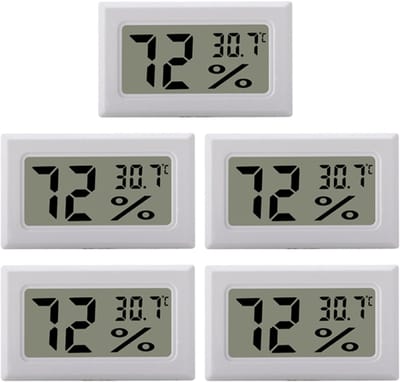 Mini digitale hygrometer / thermometer 5-pack