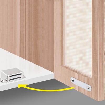 Famanu - Kastmagneten 15 kg roestvrij staal magnetische deurvangst magnetisch voor keuken kast kledingkast kast deur lade vergrendeling (zilver 12 stuks)