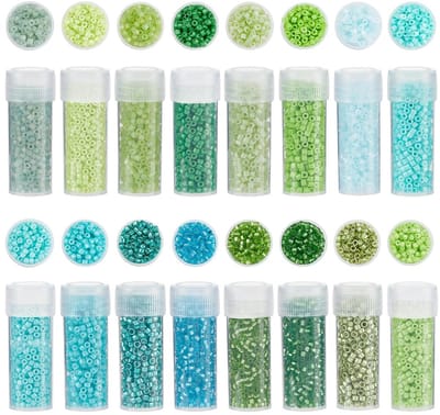 12/0 80G 16 Kleuren Cilinder Glas Kralen 2mm Rocailles Bulk Groen Kristal Kleine Lente Ronde Uniform Losse Spacer voor Sieraden Maken Weven Borduurwerk Project Armband Ambachten DIY