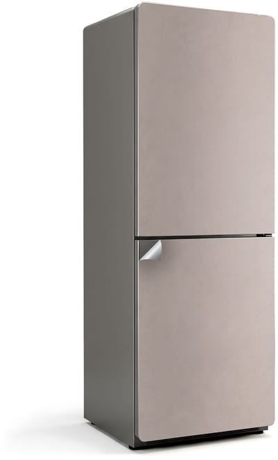 Wallfluent Koelkaststickers - Lichtbruin Koelkast Folie - 70 cm x 190 cm - Lichtbruin Koelkaststickers - Grote Koelkast Sticker - Koelkast Decoratie - Decoratieve Koelkaststicker - Koelkast Opknappen Sticker