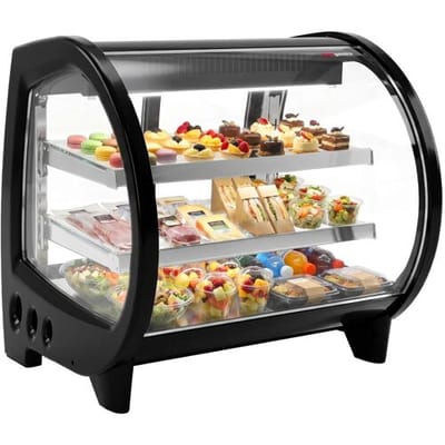 GGM Gastro Tisch-Kühlvitrine - 188 Liter - 718mm - mit 2 Ablagen - LED Beleuchtung