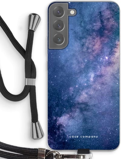 Case Company® - Hoesje met koord geschikt voor Samsung Galaxy S22 Plus hoesje met Koord - Nebula - Telefoonhoesje met Zwart Koord - Bescherming aan alle Kanten en Over de Schermrand