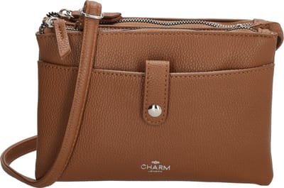 Charm London Stratford Crossbody Schoudertas Premium Leatherlook - Middenbruin