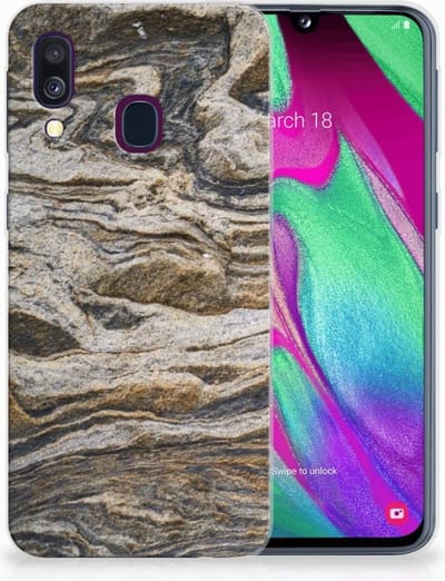 Samsung Galaxy A40 TPU Siliconen Hoesje Steen