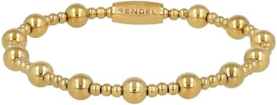 My Bendel - Goudkleurige Kralenarmband met Speels Effect - Originele Armband - met Luxe Cadeauverpakking | Sieraden Voor Dames