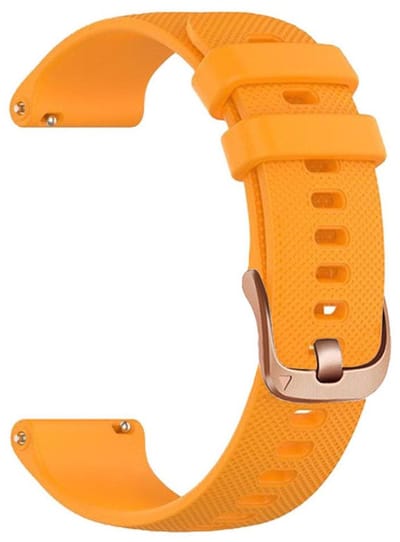 Siliconen bandje - geschikt voor Garmin Venu (2 Plus) / Venu SQ (2) / Vivomove (Style - Sport) / Vivoactive 3 / 5 / 6 / Forerunner 55 / 165 / 245 / 645 / 570 - 42mm - oranje