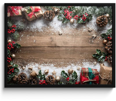 Poster in lijst - Fotolijst 80x60 cm - Posters - Kerstdecoratie - Geschenken - Hout - Veelkleurig - Posterlijst zwart - Decoratie - Wanddecoratie woonkamer - Muurdecoratie slaapkamer - Kerstversiering - Kerstdecoratie voor binnen - Kerstmis