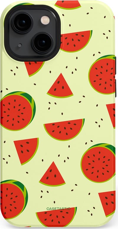 Casetastic Hoesje Geschikt voor Apple iPhone 13 Mini Magsafe - Stijlvolle Beschermende Duo-layer Case - Meloen Moment