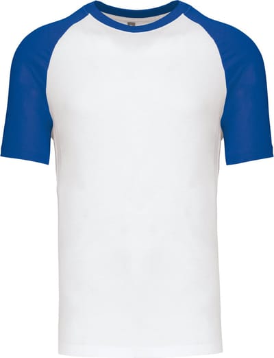 Kariban Baseball - Tweekleurig t-shirt K330 - White / Royal Blue - M