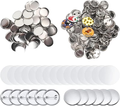 Badge Onderdelen Set - Pin Maken Kit - DIY Handwerk - Roestvrij Stalen Pins - 37MM Diameter - Transparant