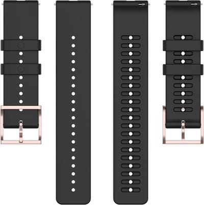 Siliconen bandje - geschikt voor Huawei Watch GT Runner 2 / GT 2(e) 46 mm / GT 3 / 4 / 5 (Pro) 46 mm / Watch 3 (Pro) / Watch 4 (Pro) / GT 6 (PRO) 46mm - zwart