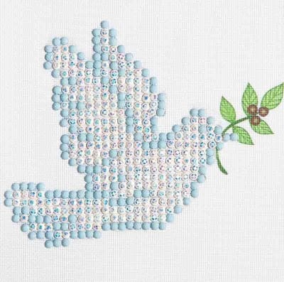 DIAMOND DOTZ Dove of Peace - Diamond Painting - 398 Dotz - 10x10 cm