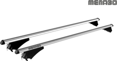 Dakdragers MENABO Tiger XL, Aluminium, Geschikt voor auto's met dakrails, Zie omschrijving automodellen